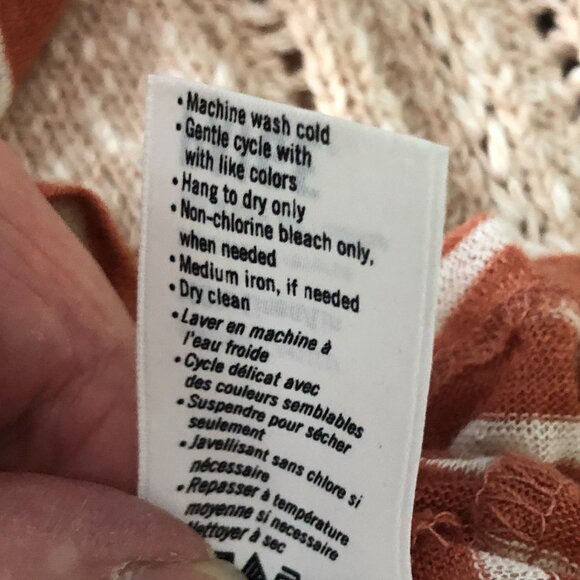 Paige Lynnea Linen Striped Chest Pocket V Neck T Shirt - NEW - Picture 9 of 9